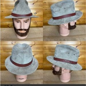 EDDIE BAUER VINTAGE tan union made genuine SUEDE hat